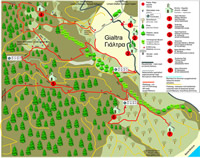 hiking map of Gialtra